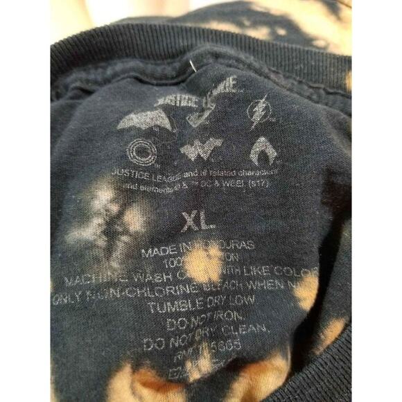 Justice League Tee t shirt Custom bleach Tie-dye Batman Men's XL - Picture 5 of 6